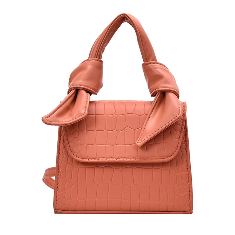Effen kleur krokodillenprint dames pu leren luxe merk handtas crossbody tassen voor vrouwen handtas vrouwen sac a main: Oranje