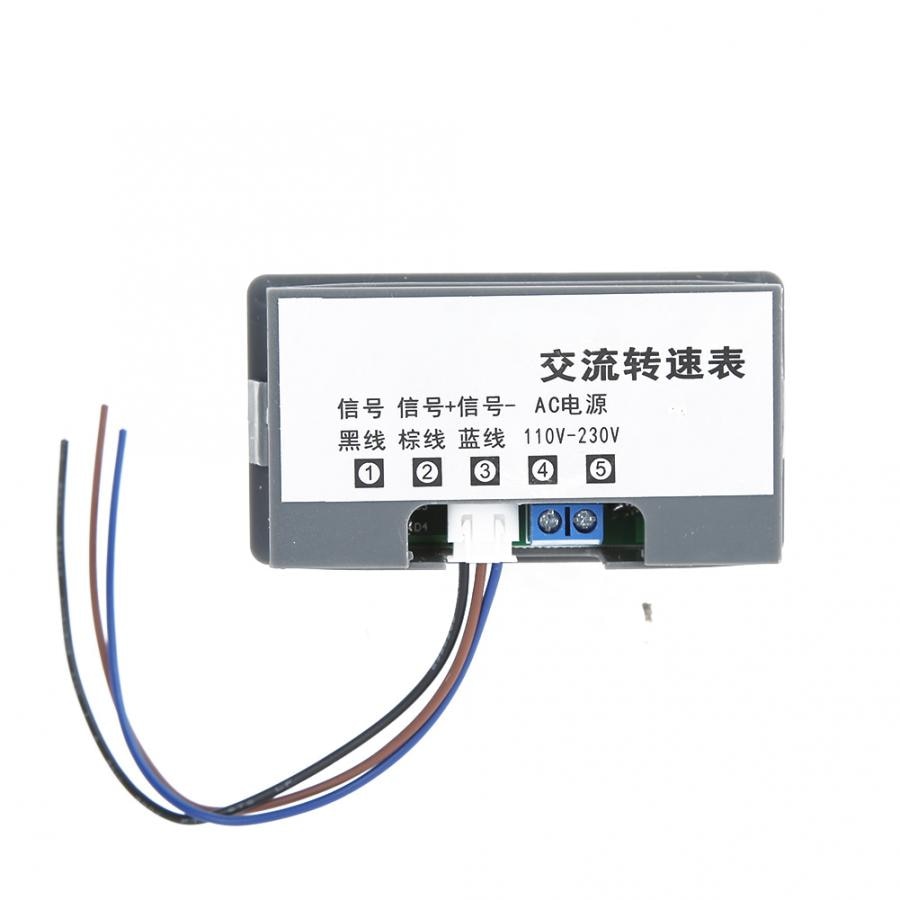 Digital Speed Meter 4-Digit Tube Display High Accuracy Tachometer AC220V Speed Measurement Tool