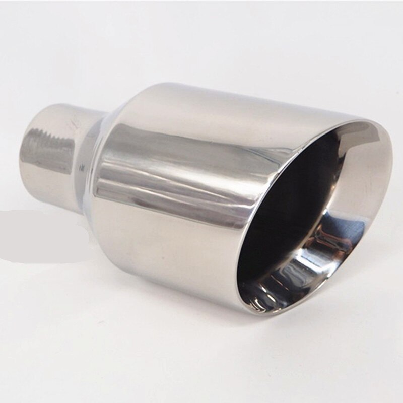 Reejim 65*114*200 Slanted Cut Outlet Blue Burnt Slanted Stainless Steel Universal Car Muffler Tip Car Exhaust Tip Car-Stying