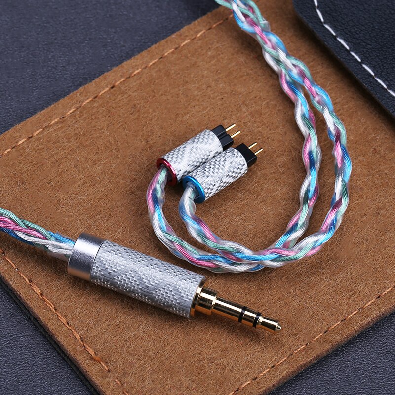 OPENHEART Cable de aleación de cobre y plata de 8 núcleos Multicolor 0,78 2 pines MMCX 3,5/2,5/4,4mm equilibrio auriculares Cable de actualización de auriculares: Verde militar