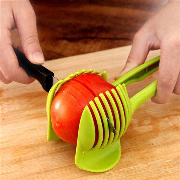 Utensilios de cocina para rebanadora de frutas, soporte de cuchillas, pinza de agarre para pasteles y repostería, rebanador de limón, accesorios de cocina