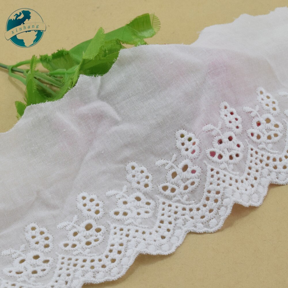 8.5Cm Breed 100% Katoen Borduren Kant Naaien Lint Guipure Trim Bruiloft Decoratie Diy Poppen Colthes Accessoires Kant #4192