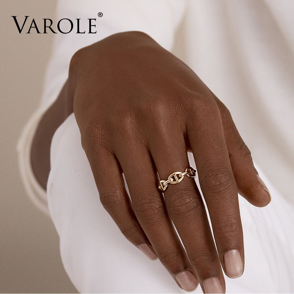 Varole coreano oco cobre ouro cor anel de casamento para as mulheres moda anéis de noivado jóias anillos mujer anel