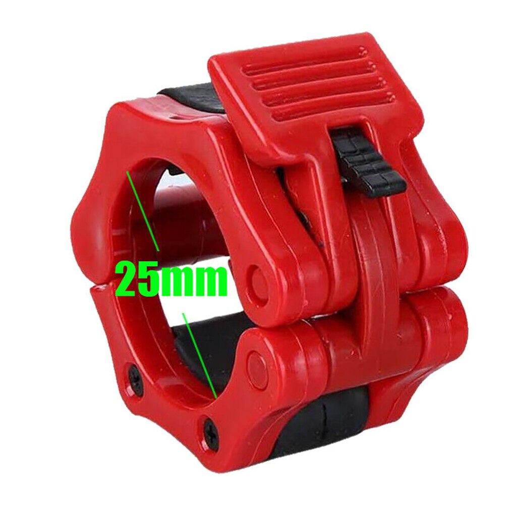 1 par de mancuernas de 25MM, pinzas para collares, bloqueo de musculación de Fitness, hebilla de gimnasio de levantamiento de pesas para entrenamiento de Crossfit