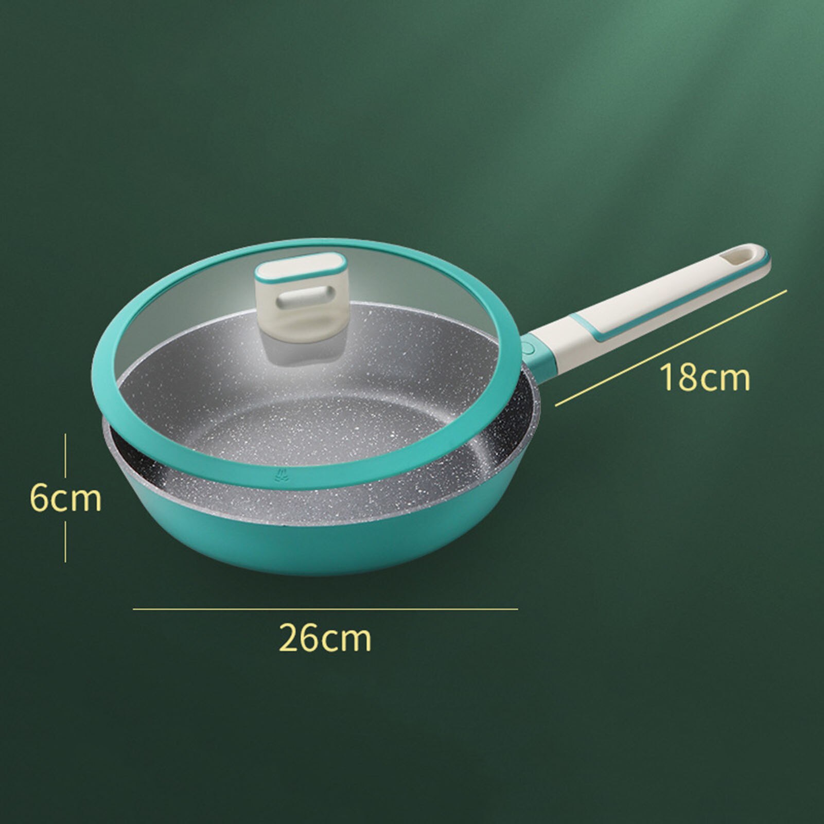 Küche Pfanne Antihaft-pfanne Beschichtung Boden Weichen Griff Aluminium Induktion Herde Kochen Pfanne 26cm
