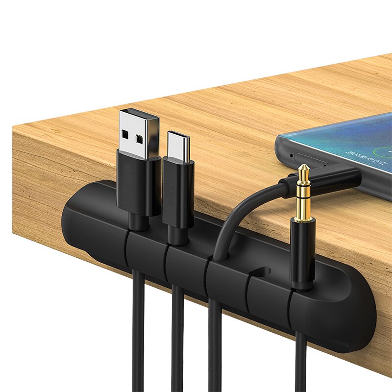 Silikon Schreibtisch Kabel Organizer Tabelle Clips USB Kabel Wickler für Kopfhörer Maus Schreibtisch Kabel Kabel Organisatoren Ordentlich Verwaltung