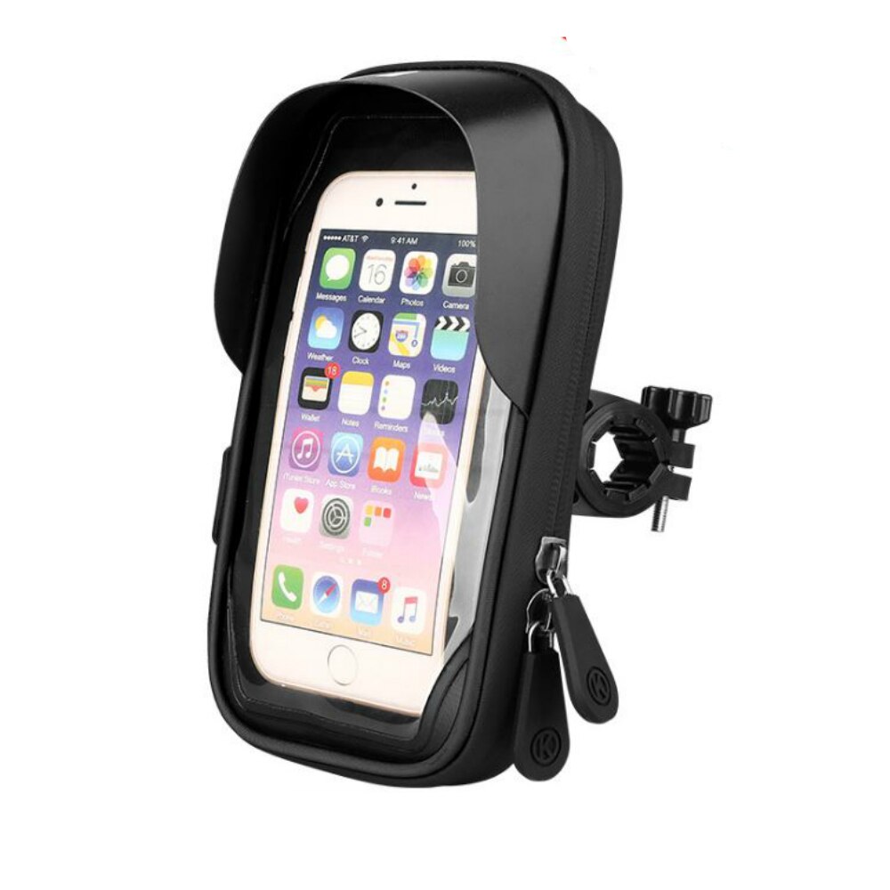 6.4 Cal góry uchwyt na telefon rowerowy stojak wodoodporny uchwyt robić kierownicy rowerowej torba uniwersalna telefon ekran dotykowy podstawka strąk telefon: czarny