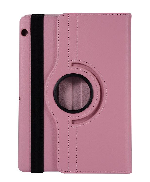 Case for Huawei MediaPad T5 10 Tablet AGS2-W09/L09/L03 10.1'' 360 Rotating Case Folio Leather Stand Cover for T5 with free: for T5 10 PINK