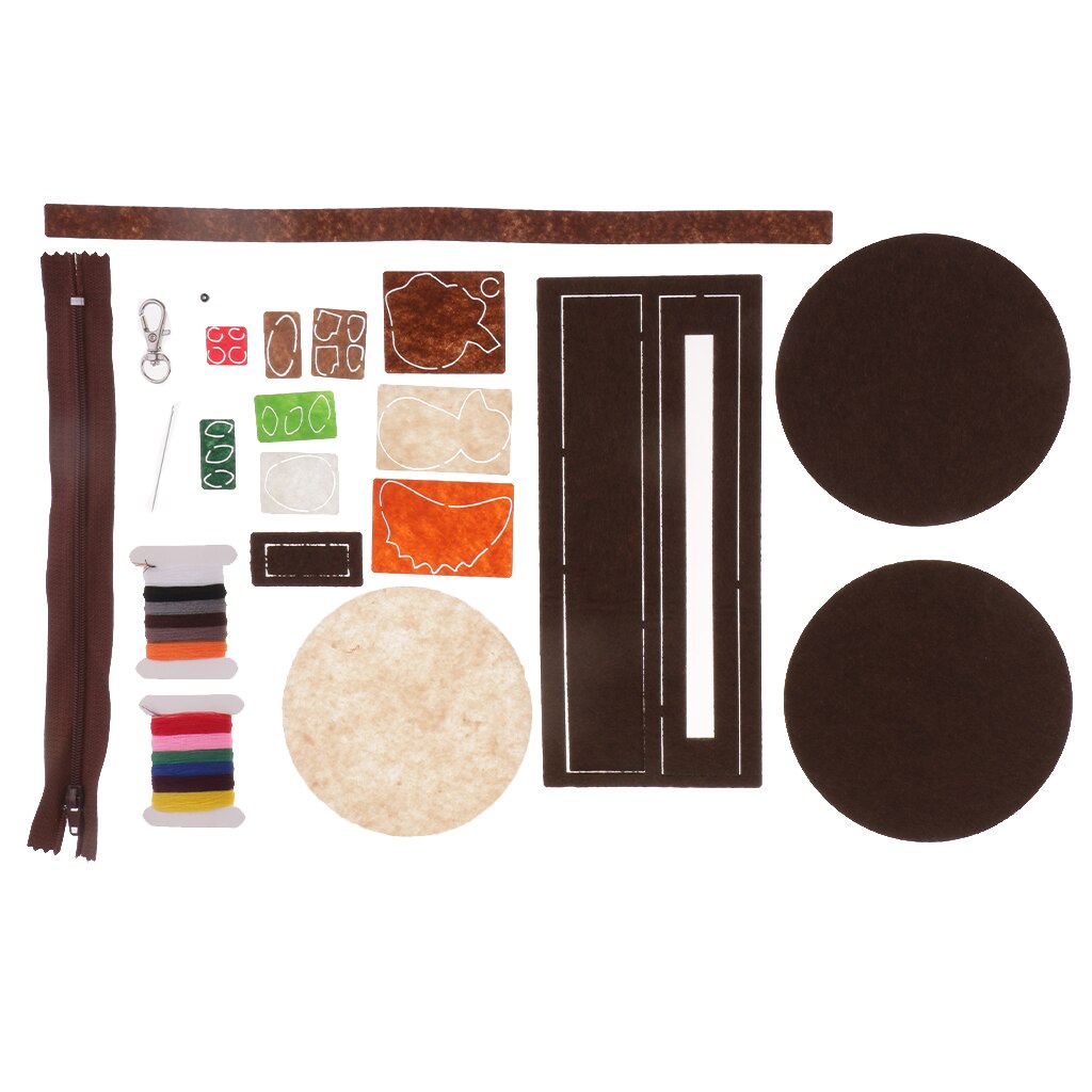 DIY Handmade Purse Bags Felt Applique Embroidery Ornament Kit for Children Kids Felt Craft Kit Sewing Material Packgae