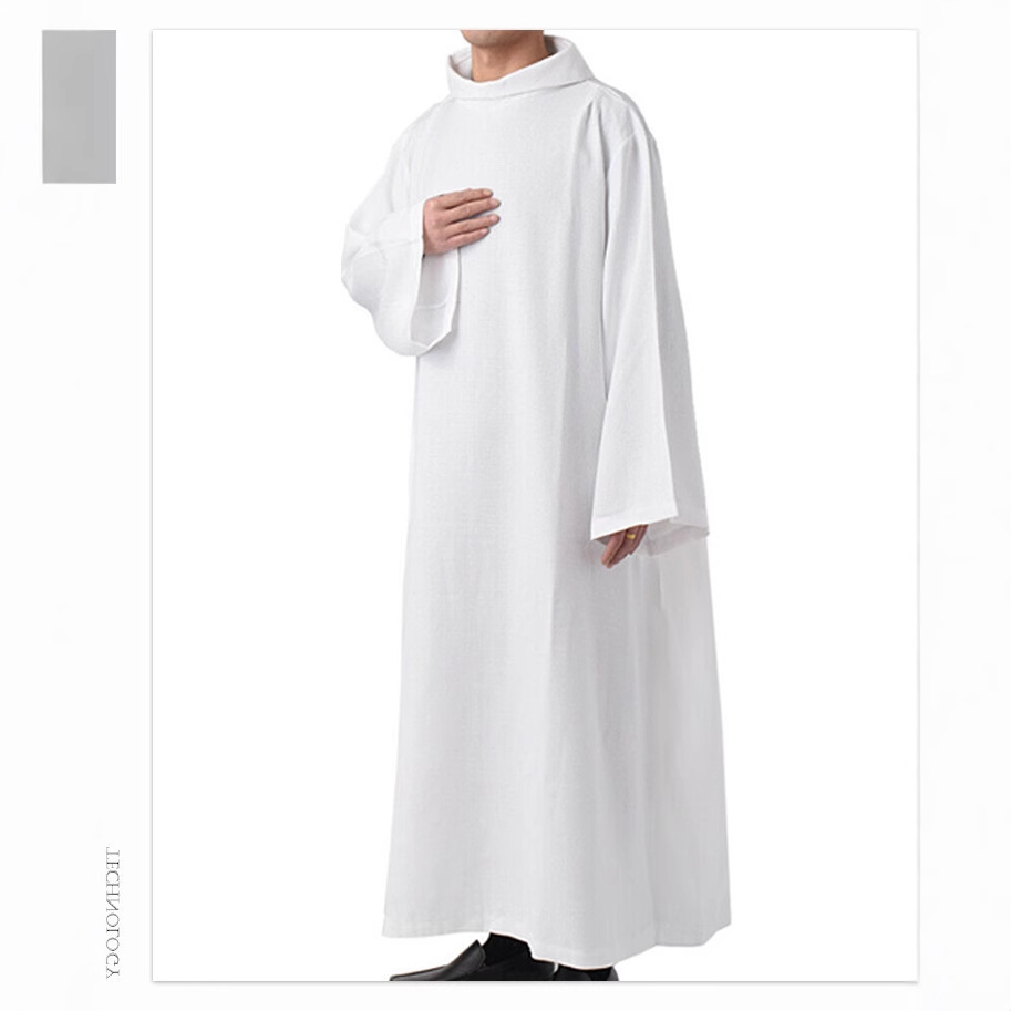 Traje medieval cosplay bruxa branca sacerdote igreja festa longo robe morte fantasma vestido de halloween cosplay vestido traje para adulto