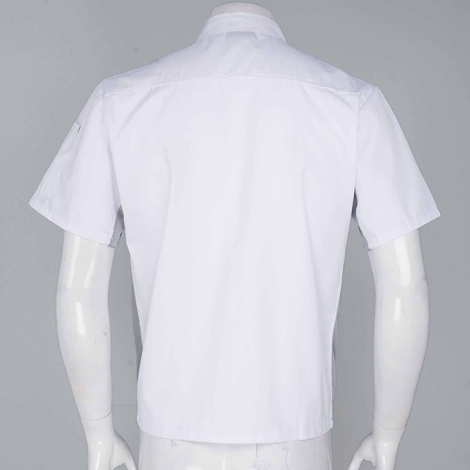 Manteau de Chef cuisinier pour hommes, uniforme de cuisine, T-shirts avec lettres brodées, veste à manches courtes, hauts, vêtements de travail pour la cuisine de Restaurant