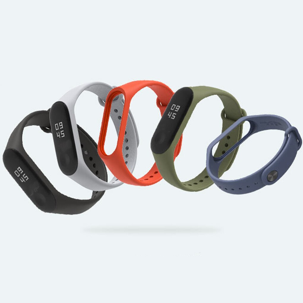 Replacement for Xiaomi Mi Band 3/4 Silicone Wristband Double Colors/Solid Sports Watch Wrist Strap Band