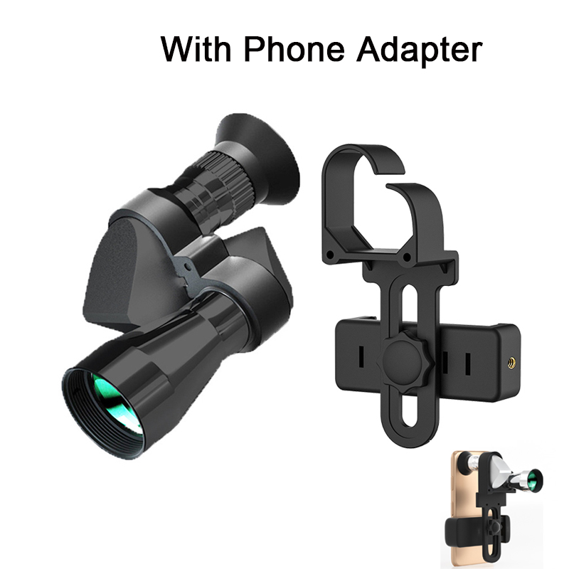 Compacte monoculaire telescoop 8X20 voor volwassenen Draagbare draagbare mini-monoculaire met smartphone-adapter voor vogels kijken vissen: Oranje