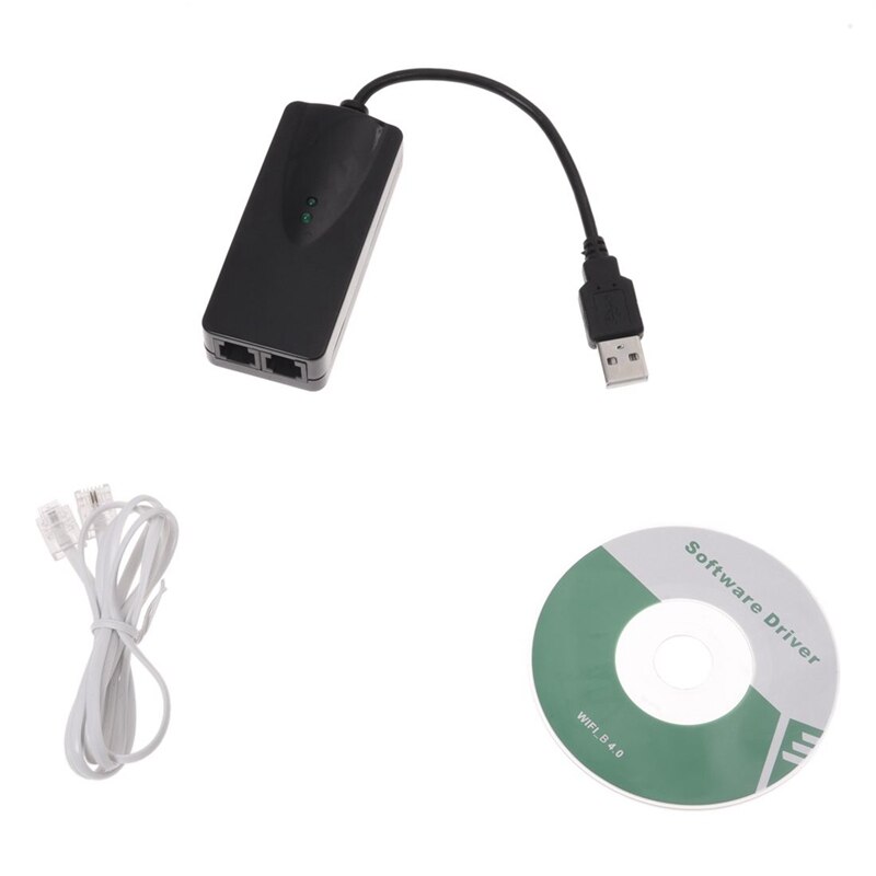 2 portas usb 56k externo dial up modem de fax de dados v.90/92 para win7 32 64 bits xp