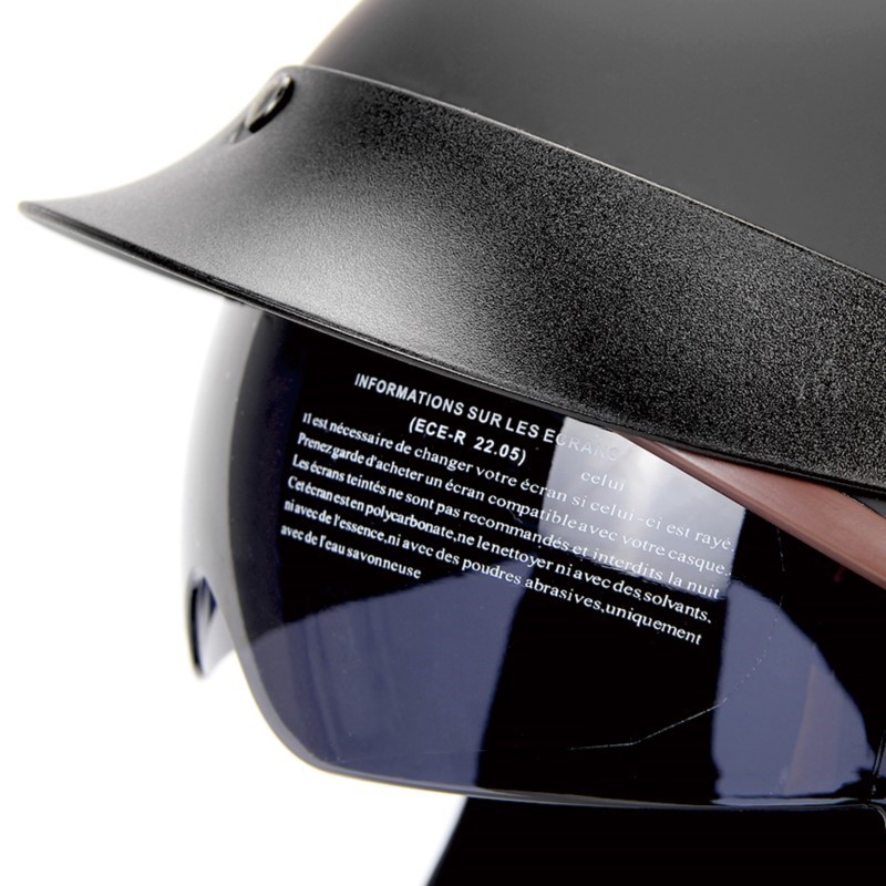 Retro Helmets For Motorcycle Capacete De Moto Helmet Vintage Street Touring Scooter Half Helmet Built In Visor DOT Certification