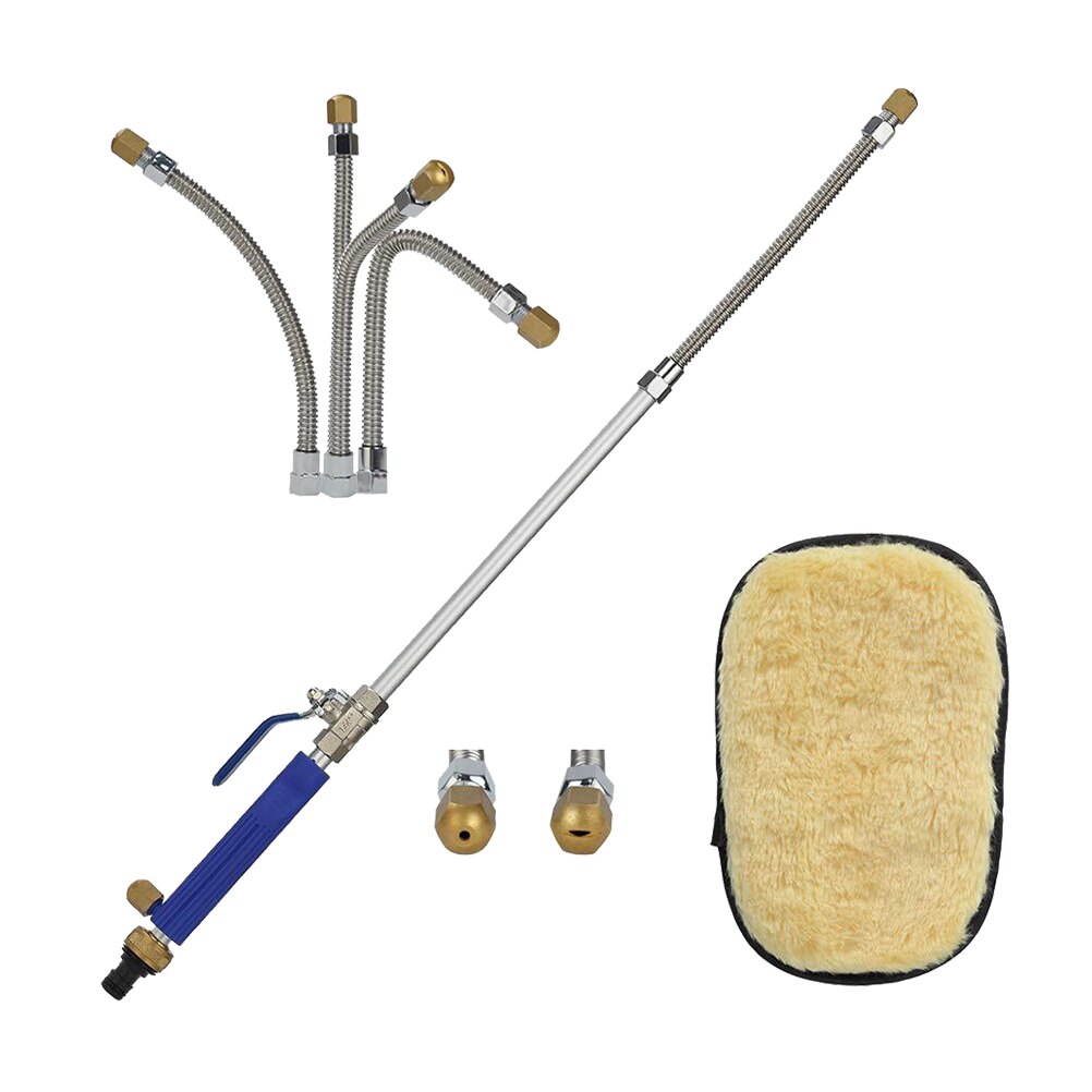 High Pressure Power Washing Gun Upgrade Water Hose Nozzle Garden Hose Sprayer Watering Jet For Car Washer Window Cleaning Tool: Silver