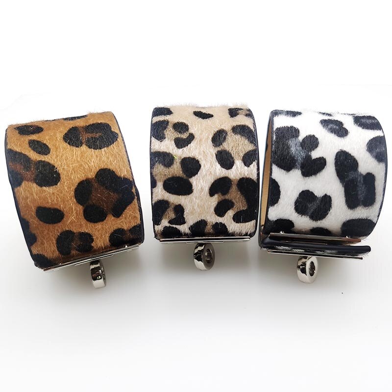 Neue Leopard drucken Armbinde Punk Leder Armbinde und Armreif Breite Runde männer Hüfte hüpfen Armbinde OL Stil