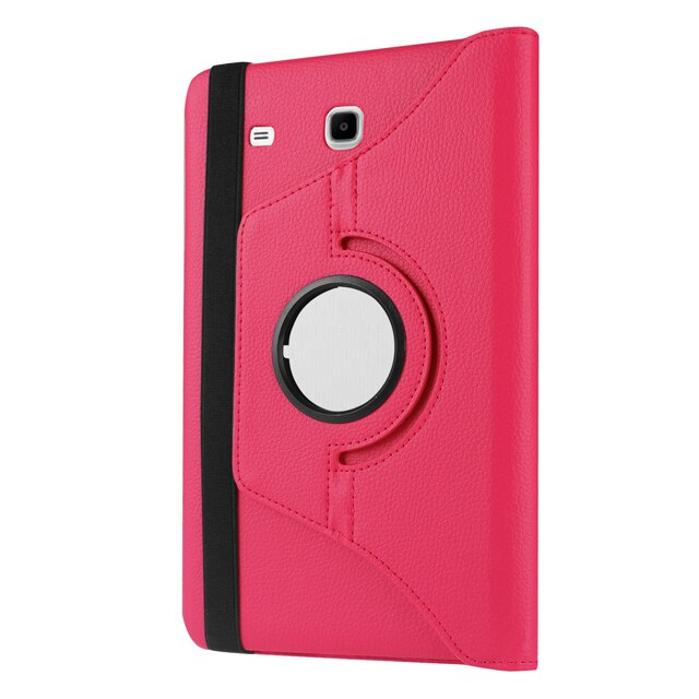 Funda giratoria 360 para Samsung Galaxy Tab E 9,6, Funda de cuero PU con soporte Delgado, T560, T561, SM-T560, para Samsung Galaxy Tab E 9,6: Rose Red