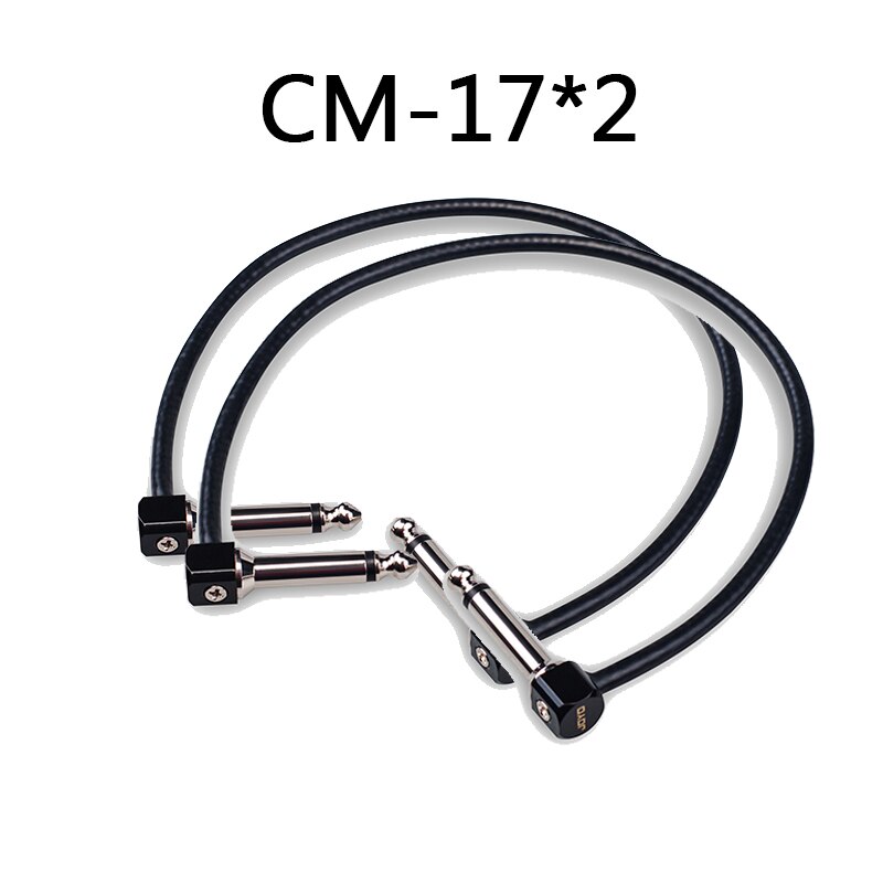 Joyo CM-17 30Cm Gitaar Effect Pedaal Kabel Voor Elektrische Gitaar Effect Lijn Afgeschermde Mono Kabel 2 Stuks Hoek Plug onderdelen Accessoires