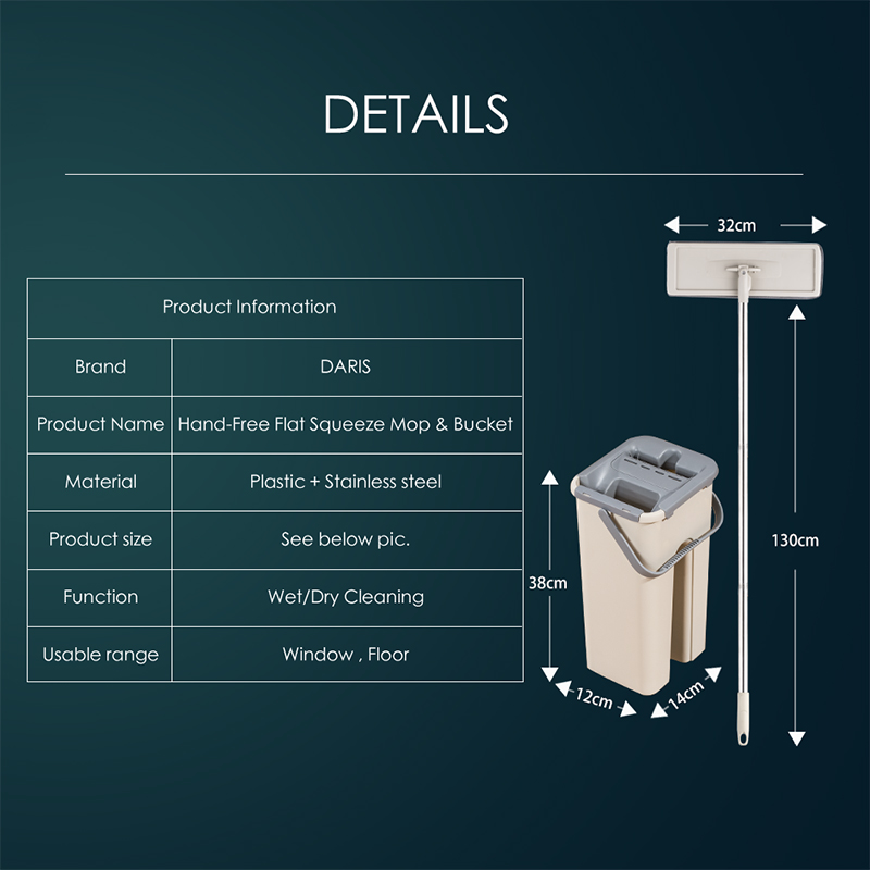 Microfiber Mop Pads Flat Mop Squeeze Mop Wash Floor Cleaning With Bucket Reusable Pads Mop with Bucket Clean Basquet Mop Sweeper