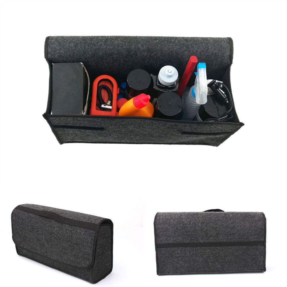 Large Car Smart Tool Bag Grey Trunk Storage Organizer Bag Built in strong Velcrofix system holds to car carpet