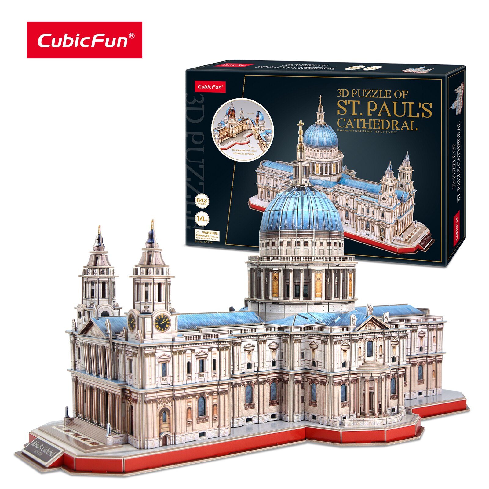 Cubicfun 3D St.Paul &#39;S Cathedral Puzzels Grote Uitdaging Brittannië Architectuur Kerk Gebouw Model Ambachtelijke Kits Voor Volwassenen Kids