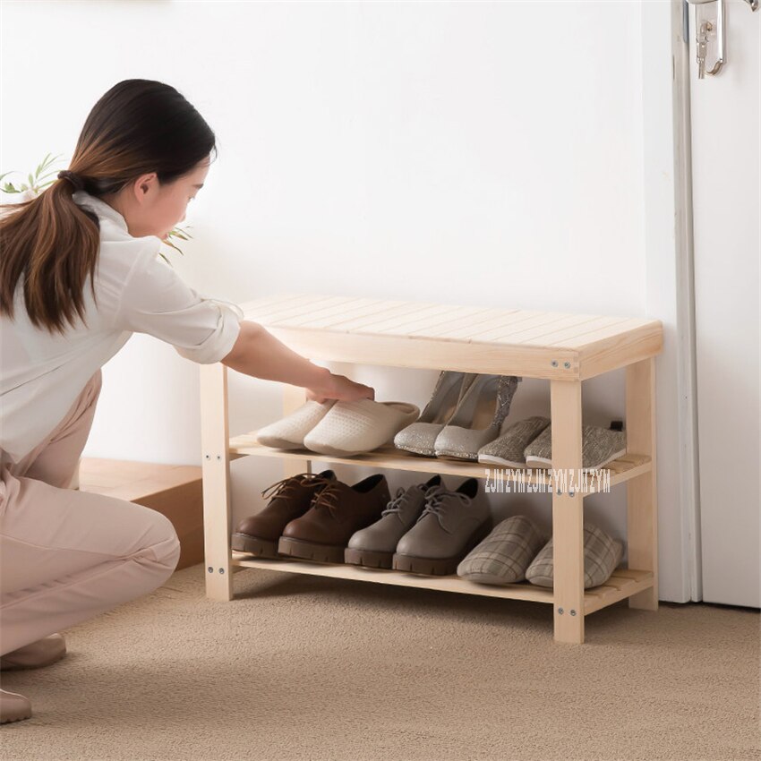 RF023 Living Room Doorway Pine Shoe Storage Cabin... Grandado