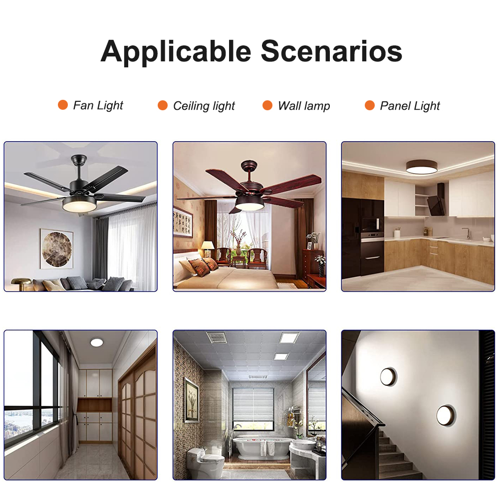 Modulo plafoniera a portato 220v 12w 18W 24W 36W 48W 72W Pannello portato Luce di ricambio Ventilatore a soffitto Lampada da parete Modulo rotondo