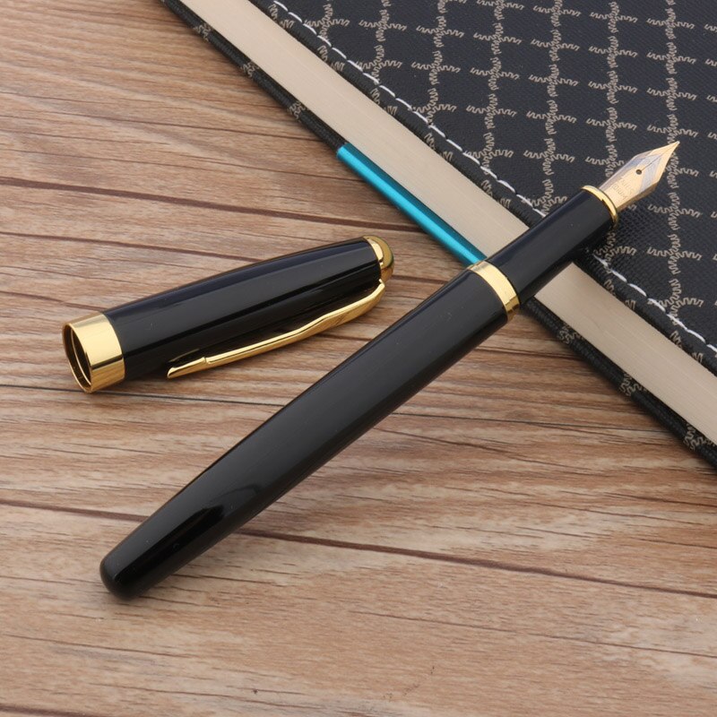 Metal Fountain Pen GOLDen Pen Classic 388 Luxurious Stationery Office School Supplies Writing: black