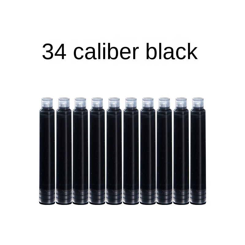 Hongdian Luxury Large-caliber cartridges 20pcs Disposable Blue for Black Fountain Pen Ink Cartridge Refills: 34 caliber black