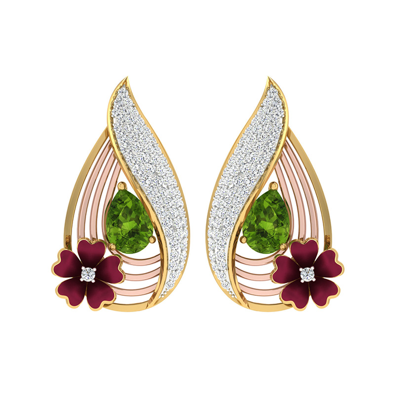 Klassieke Natuurlijke Ketting Oorbellen Sieraden Set Trendy Vrouwen Bloem Stud Earring Voor Meisje Vriend Beste Cadeau