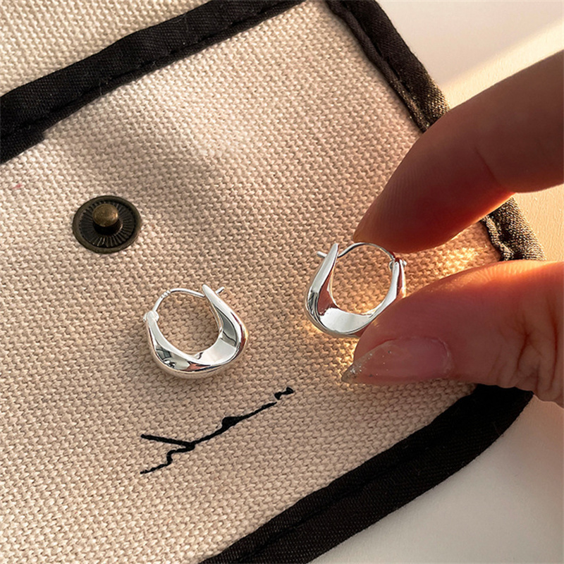 Metallörhängen för kvinnor vintage hoop örhängen trend klassisk fest bröllop hängsmycken: Blå vit förzinkad