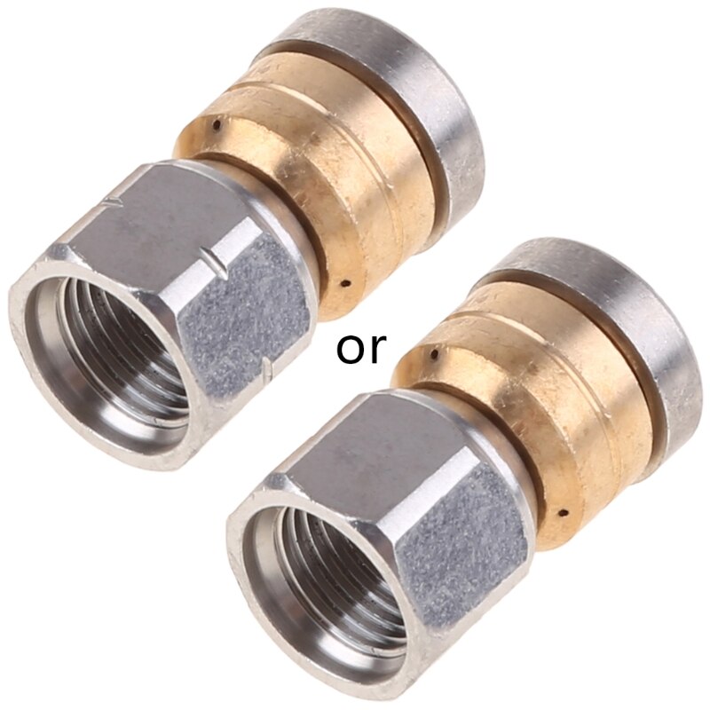 Stainless Steel Pressure Washer Jet Nozzle Bsp Female Rotary Sewer Cleaning Nozzle Pipe Drain Wash Head Tools 157A: 2