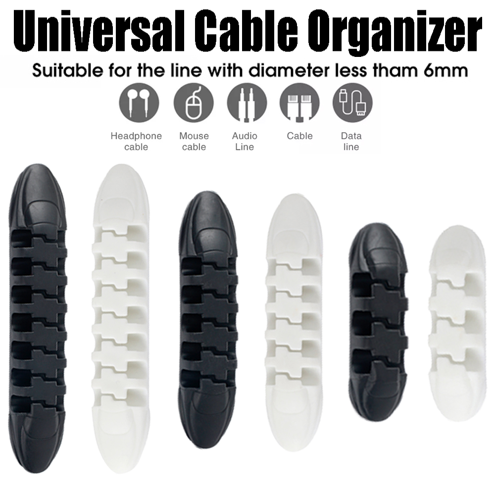 Cable Holder Cable Organizer USB Winder Desktop Tidy Management Cord Flexible Usb Wire Winder Clips for Mouse Keyboard Earphone