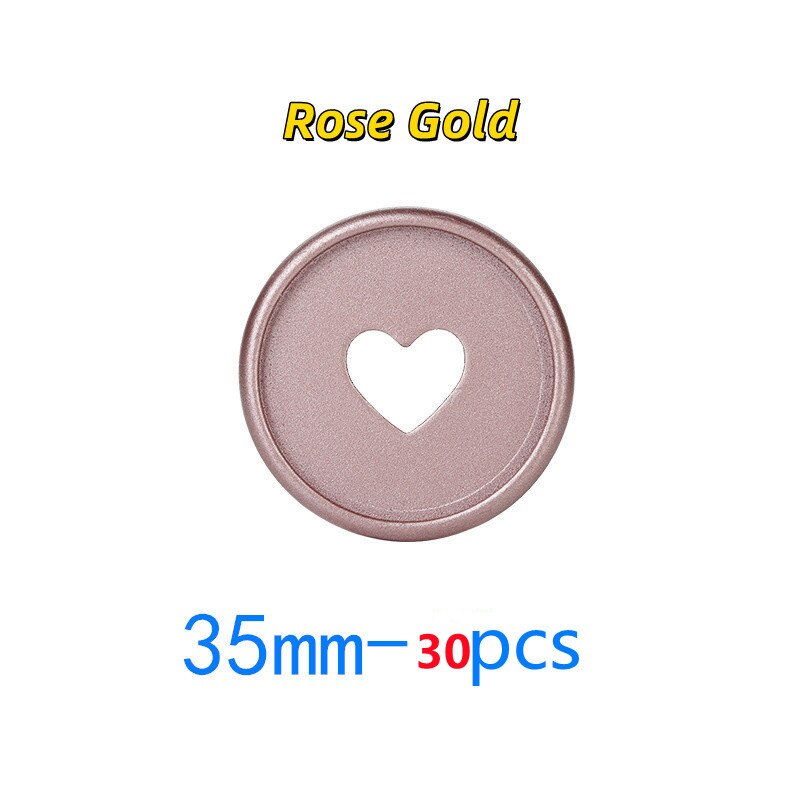 Loose Leaf Binder Rings - 30pcs - Mushroom Hole Disc Buckle - 360° Foldable - Plastic - Office Supplies: 30pcs-Rose gold