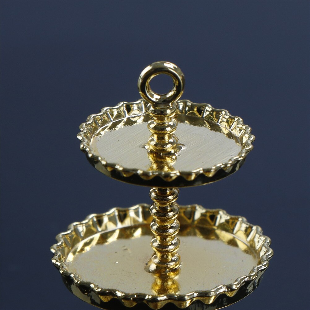 1/12 poppenhuis miniatuur 3- lagen metalen fruit dessert snack rek standaard fantasiespel keuken meubels speelgoed beste