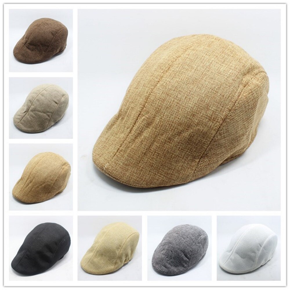 1PCS Mens Vintage Herringbone Flat Cap Peaked Riding Hat Beret Country Golf Hats Material: Cotton Blend