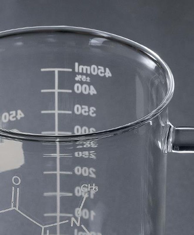 Cafeïnebeker mok maatbeker mok met handvat borosilicaatglas beker