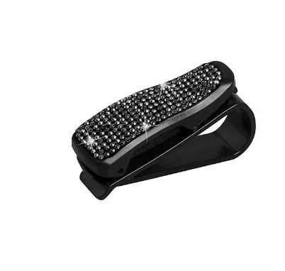 Diamant Brilhouders Auto Zonneklep Zonnebril Brillen Mount Met Ticket Card Clip Auto-interieur Accessoires Brilhouder: Oranje
