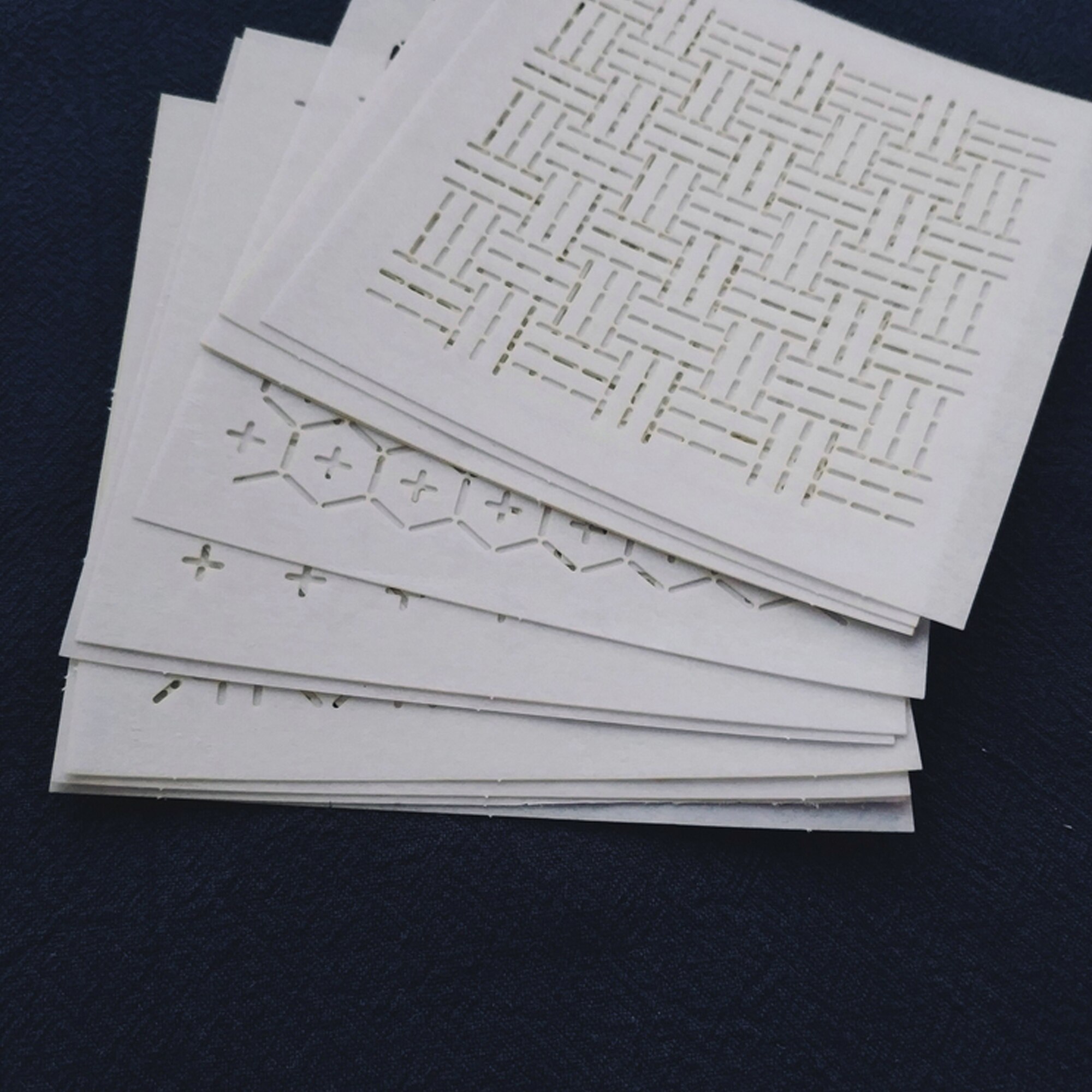 Sashiko Stencil,Sashiko Embroidery Pattern,Quilting Stencil,4" Diameter,9 Pattern Options
