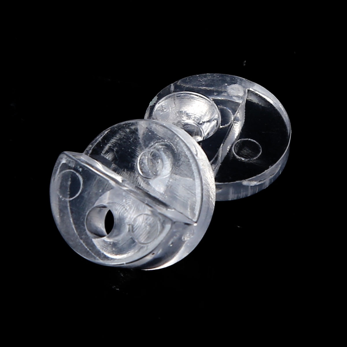 100Pcs Transparent Plastic Glass Panel Retainer Mirror Fix Clips Accessories for Cabinet Door Window Dressing Hardware