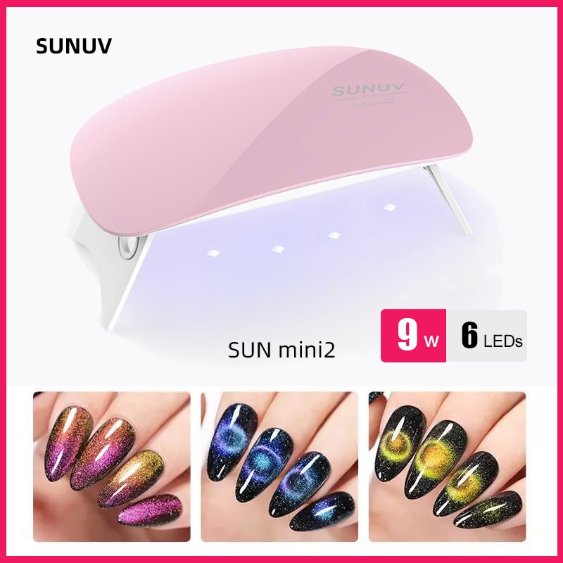 Sunuv Sunmini Led Uv Nail Lamp Portable Mini Nail Dryer Voor Reizen Usb Charge Kabel 45S/60S timer
