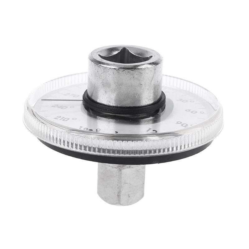 Torque Angle Ruler Protractor 360 Degree 1/2 Inch Drive Meter Auto Angle Rotation Measure Tool with Wrench Angle Measurment