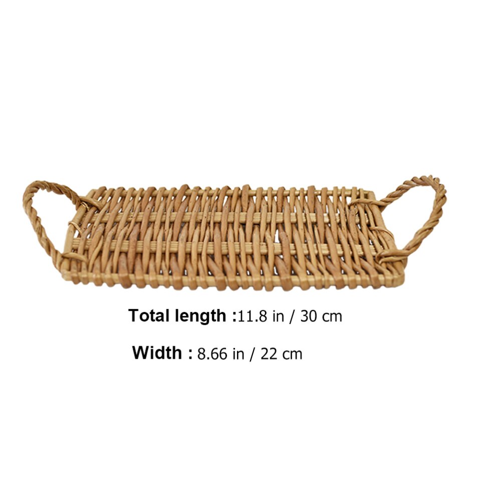 1pc Food Service Plate Restaurant Food Tray Dual-ear Food Plate