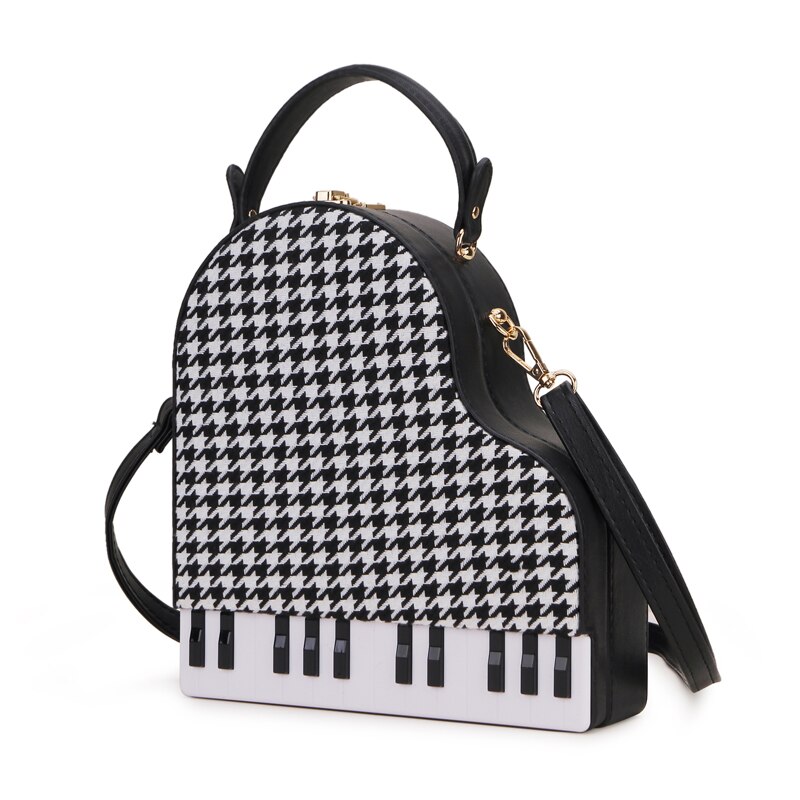 Nieuwe pied-de-poule pianostijl dames feesttassen en handtassen crossbody tas dames schoudertas pu etui