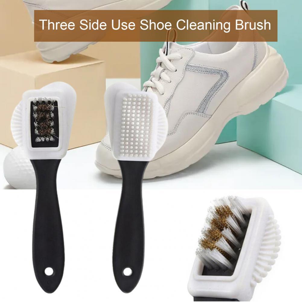 Reinigingsborstel Ergonomische Anti-Slip Handvat Plastic Praktische Drie Side Gebruik Schoen Reinigingsborstel Voor Bar