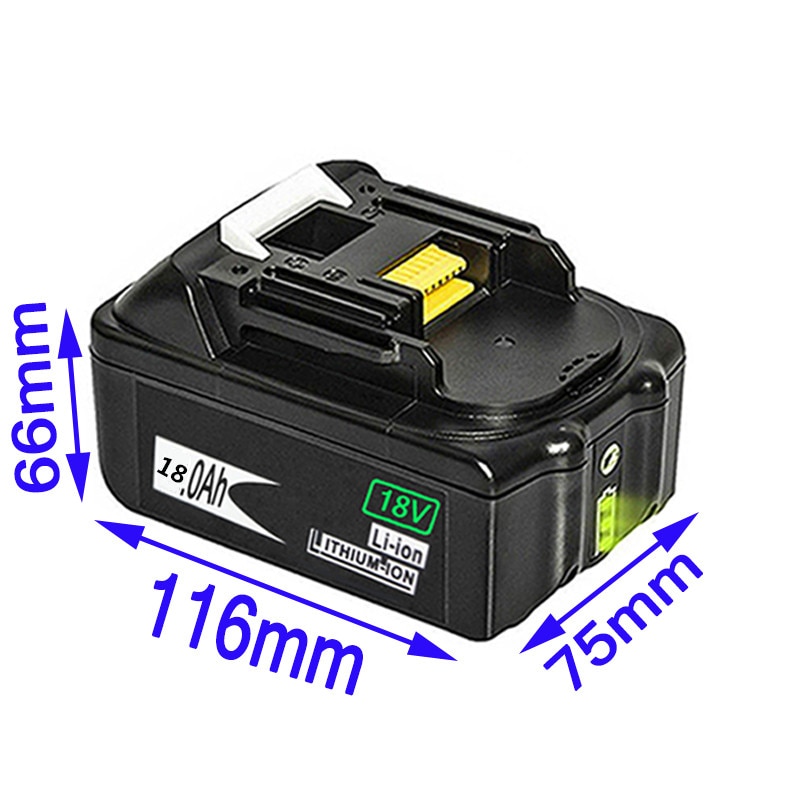 För makita 18v 18000 mah 18.0ah uppladdningsbart elverktygsbatteri med ledd li-jonersättning lxt  bl1860b bl1860 bl1850