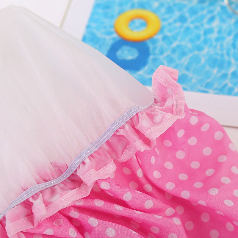 Shower Cap Elastic Bath Hat Reusable Waterproof Bathroom Products Thick Women Shower Caps Bathing Hair Cover Kitchen Hat