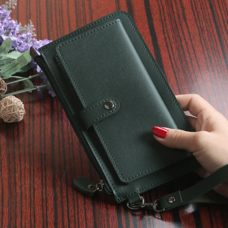 Luxe portemonnee dames, lange rits, leren portemonnees voor dames, portemonnees voor dames, multifunctionele portemonnee, portemonnees voor meisjes, carteira feminina: Groente