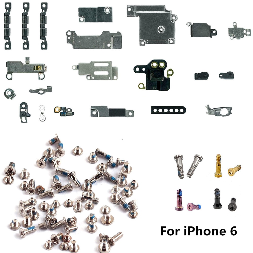 Volle einstellen Kleine Metall Interne Halterung teile + vollen satz schrauben für iPhone 5 5C 5S 6 6P 6s 6s Plus 7 7Plus 8 Plus X XR XS MAX